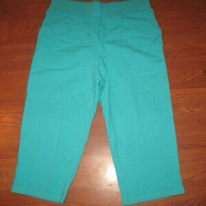 Belle Beach by Kim Gravel Pet PXXS French Terry Seaside Capri Pants Malibu Blue